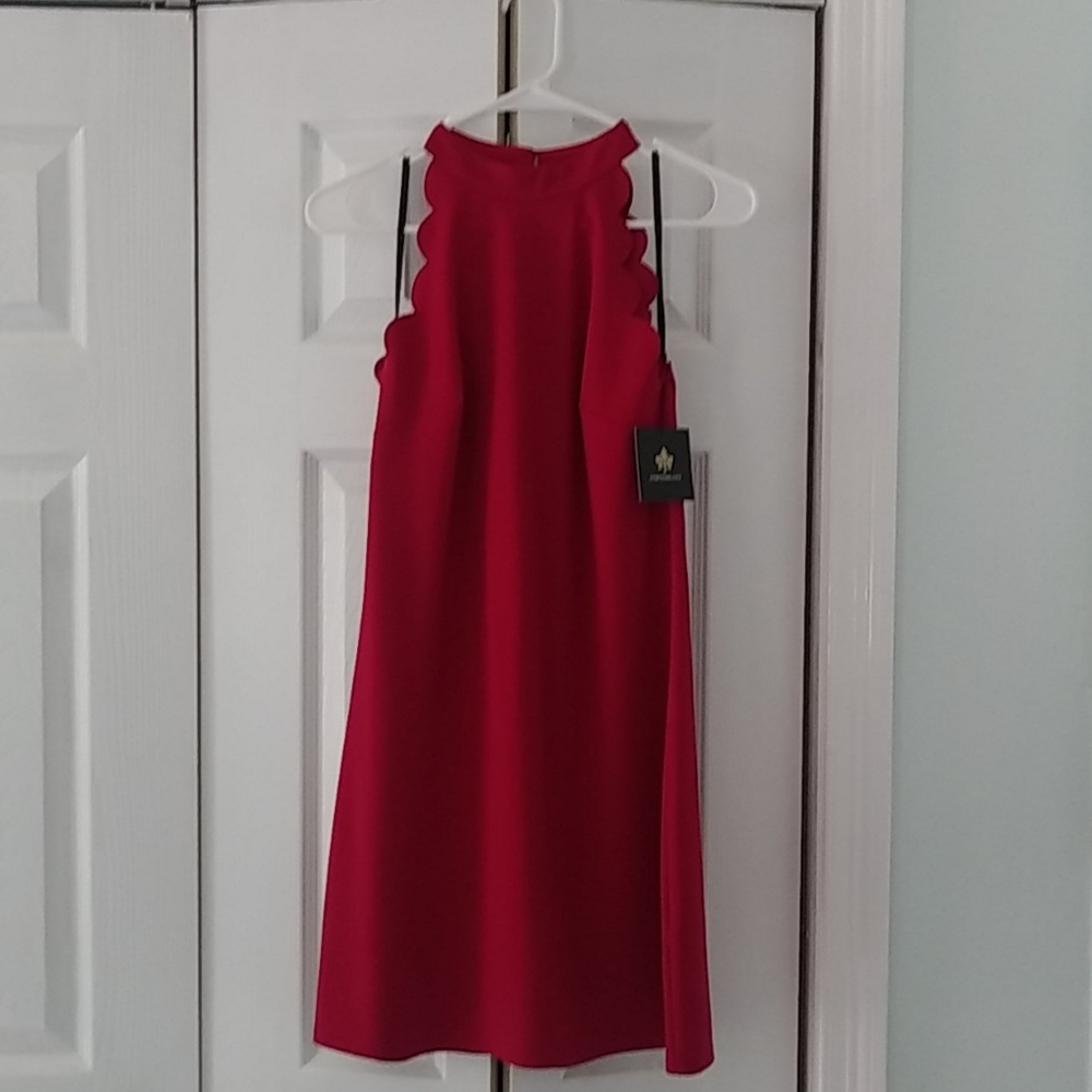 Fortune and Ivy Scalloped Neck Dress